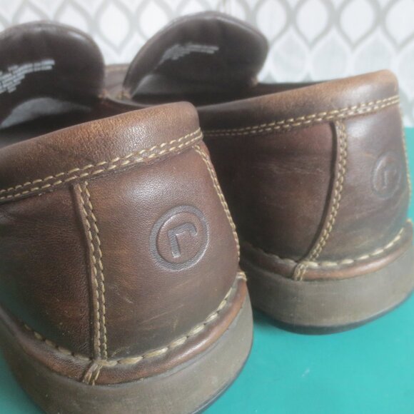 Rockport Mens Size 11 Loafer Driving Shoes Brown Leather Slip On Comfort Shoes. - Picture 11 of 16